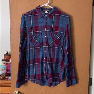 Aeropostale Plaid (blue/purple) button down shirt